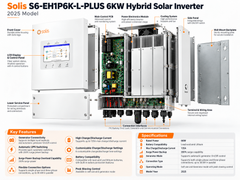 Solis S6-EH1P(3-6)K-L-PLUS Hybrid Solar Inverter | 3kW to 6kW