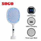 SOGO JPN-398 Rechargeable Mosquito Swatter or Mosquito Racket With LED Display