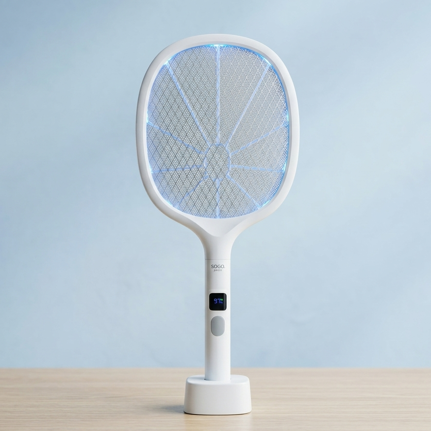 SOGO JPN-398 Rechargeable Mosquito Swatter or Mosquito Racket With LED Display